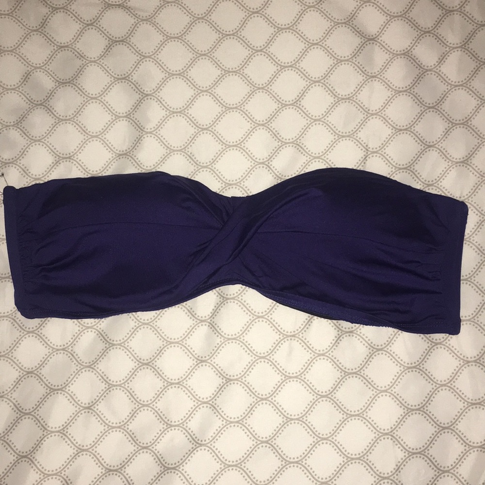 Navy Twist Bathing Suit Top